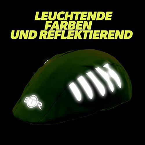 BTR Regenschutz für Fahrradhelm, winddichter Regenüberzug, atmungsaktiver und wasserfester Helmüberzug