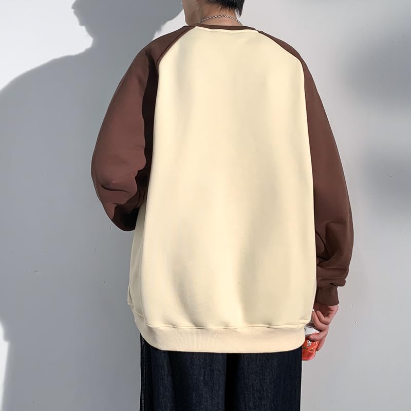 Sweat col rond hommes contre le froid coupe ample et confortable