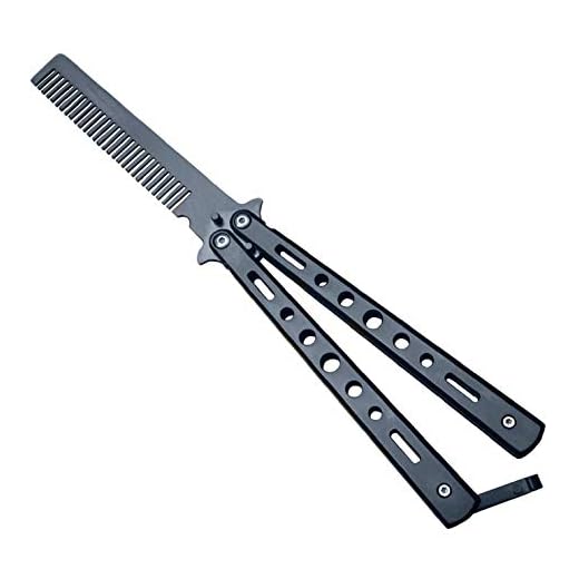 Harlorki Sport Indoor Outdoor Use Stainless Steel Practice Training Butterfly Comb Hair Styling Tools Accessory