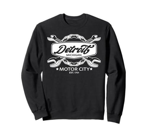 Clásico Vintage Motor City Muscle Car Detroit Michigan Sudadera