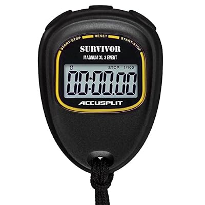 ACCUSPLIT Survivor - S3E EVENT Stopwatch with Magnum Display,Black