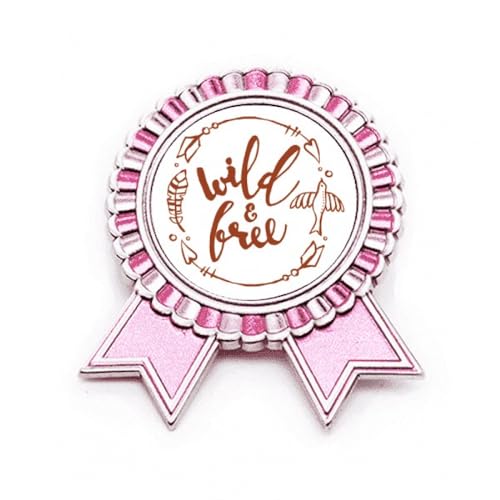 Broche Be Free rose en métal taille M pour égayer un manteau trop sobre