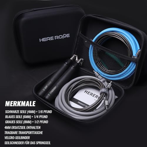 Corde à sauter lestée Hererope 3 en 1 avec poids interchangeables - 3
