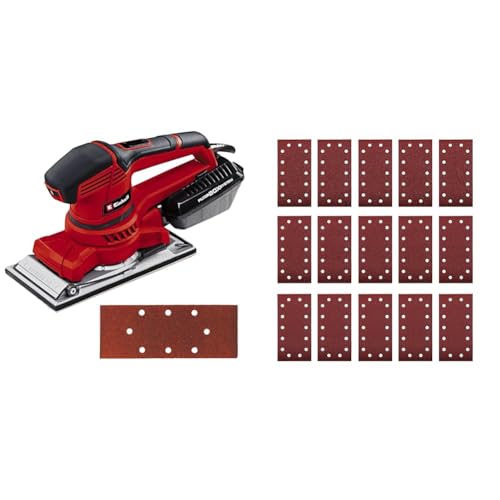 Einhell Schwingschleifer TE-OS 2520 E (250 W, 115x230 mm, Drehzahlanpassung, Absaugadapter, Klett-Schleifpapier P40, P80 und P120, Koffer)