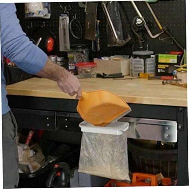 Hanging Trash Bag Holder with Lid Over Cabinet Garbage Bag Rack for Kitchen, Trash Holder with Lid