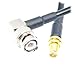 BNC Male Plug Right Angle to RP-SMA Female Connector Straight RF RG58 Pigtail Jumper Cable 20inch 50cm