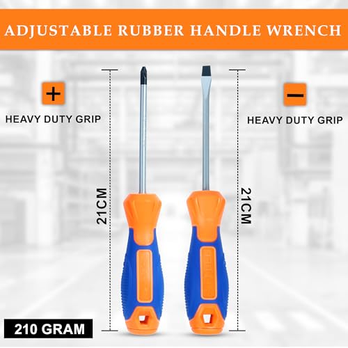 Image of GLUN Household Hand Tools - 4-Piece Tool Set Includes Adjustable Wrench, Screwdriver, Pliers, Tool Kit for the Home, Office, and Car by Stalwart
