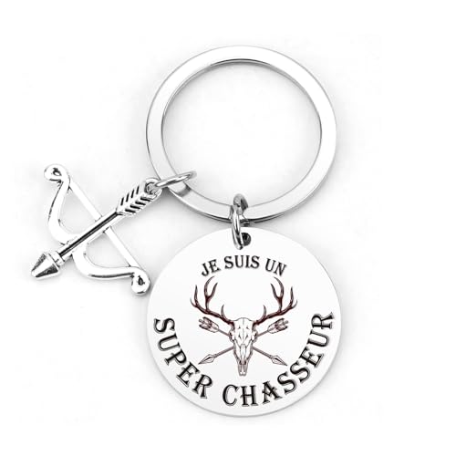 Cadeau Chasseur Homme Paques Accessoires Chasse Porte Clé Homme Gadget Porte Clef Cadeaux Remerciement Retraite Anniversaire Rigolo Original Cadeau Amoureux...