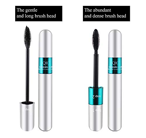 2 in 1 4D Silk Fiber Lashes 5x Longer Waterproof Mascara, No Clumping Long-lasting Black Mascara - Image 7