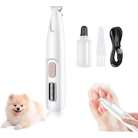 Pet Micro Precision Trimmer,2024 New Low Noise Cordless Dog Paw Trimmer, Rechargeable Pet Hair Trimmer for Grooming, Multifunctional Pet Hair Clippers Cover