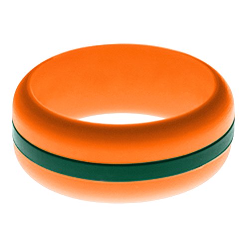 FLEX Ring - Womens Mens Orange Silicone Ring - Changeable Color Bands - Many Colors - Safe, Durable, Everyday Wear Wedding Band - 1 Ring - Sizes 4-16