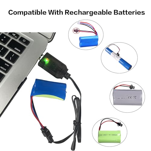 Smart Universal RC USB Charger Cable with SM-2PIN Plug Compatible RC Car/RC Plane/RC Tank/RC Boat and Other Remote Control Toys for 7.4V Lipo Battery USB Charger with Battery Protection - Image 5