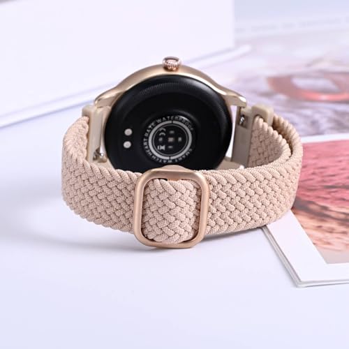 BISONSTRAP Nylon Watch Bands 20mm, Adjustable Braided Loop Straps for Men and Women,Pink with Rose Gold Buckle by BISONSTRAP - Used condition - Image 2