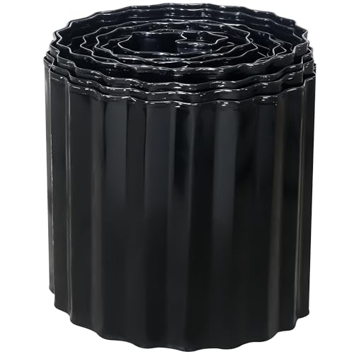 Quibbay Corrugated Metal Garden Edging, 6"20Ft Landscape Border for Lawn,