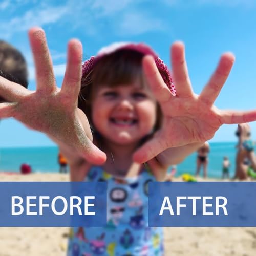 WiweTote 4Packs Sand Remover for Beach, Talc-Free Beach Vacation Essentials Skin-Friendly Sand Removal Bags for Adults & Kids Vacation Camping Must Haves — view 5