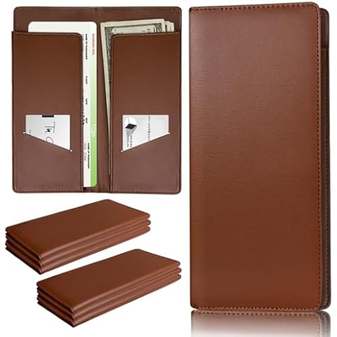 Drlmeio Restaurant Check Presenters,6 Sets of 10" x 4.2" Receipt Holder Guest checkbooks for Waiters in Restaurants, Hotels, Bars and Coffee Shops(Brown) Cover
