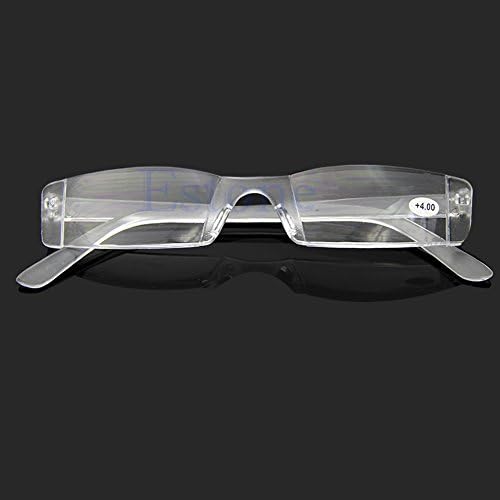 Kope Clear Rimless Eyeglasses Reading Glasses Presbyopia Glasses 4.00 Diopter