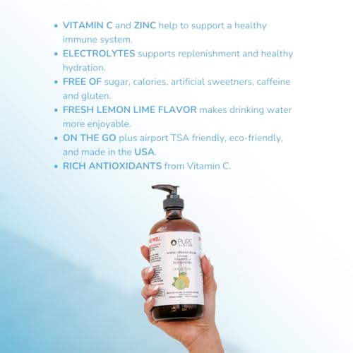 Image of Pure Inventions - Water Enhancer Drops - Delicious, Refreshing Sugar-Free Electrolyte Drops, Antioxidant Vitamin C Support, Zero Calories, No Artificial Sweeteners, Lemon Lime, 500 Servings