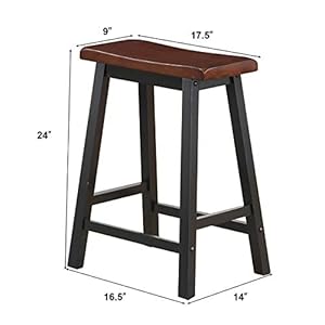 Costwaysaddlestoolssetof224inchheightvintagecounterheightchairswithsolidwoodlegsmodernbacklessdesignindoorbarstoolsforkitchendiningpubandbistrobrown  Urban Country Home Decor Costway saddle stools set of 2 24 inch height vintage counter height chairs with solid wood legs modern backless design indoor bar stools for kitchen dining pub and bistro brown  urban country home decor