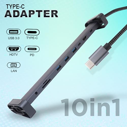 Image of Laptrix High Quality10 in 1 USB C HUB Docking Station Multi Port Type CUSB 3.0 SD /Micro Card Reader RJ45 Laptop USB Hubs Adapter
