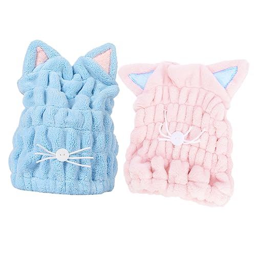 Cabilock Toalha De Cabelo De Microfibra 4 Unidades Envoltório De Toalha De Cabelo De Secagem Rápida