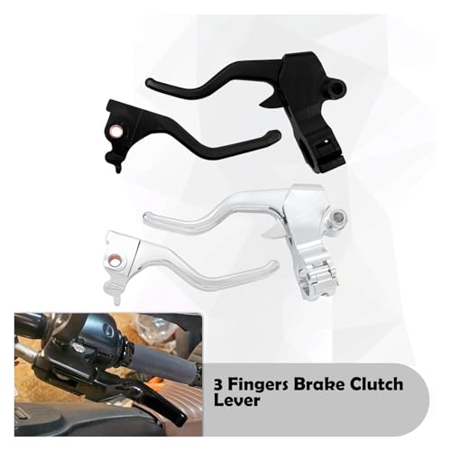 Palanca de freno y embrague negra de 25 mm para moto Harley Sportster XL 883 1200 3