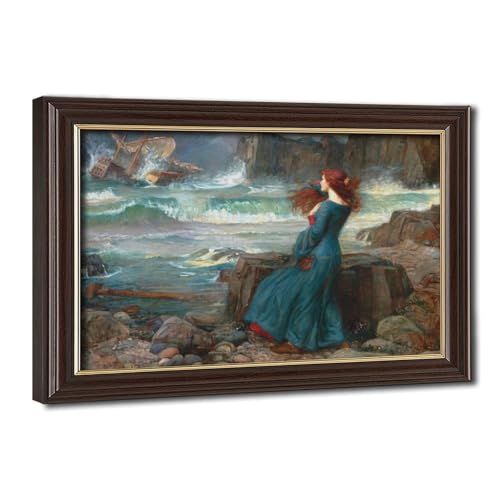 Peinture John William Waterhouse Miranda impression sur toile cadre suspendu