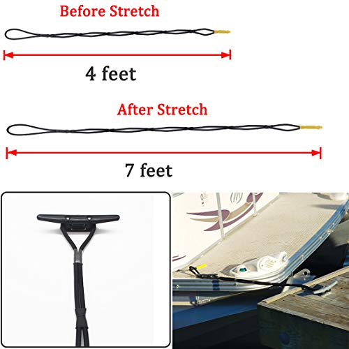 Boaton Boat Bungee Dock Lines, Quick And Easy Tying Boat Together Or Rafting, Perfect For Temporary Docking, Adjustable Fender Lines #TOP1