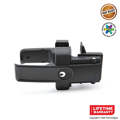 D&D Technologies Llmkdbt Lokklatch Magnetic, Dual Sided Push/Pull Handle Latch, Key Lockable On Both Sides Of Gate, For Metal, Wood, And Vinyl Fences, Black #TOP2