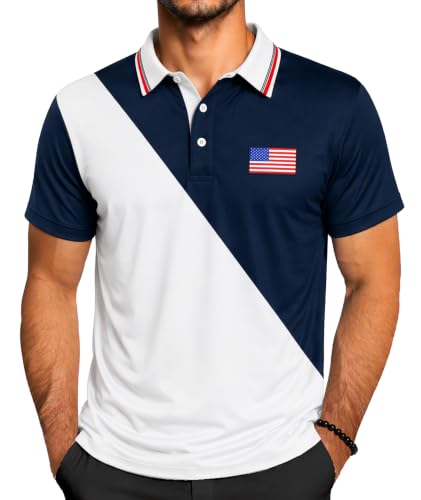 Image of ZITY Golf Polo Shirts for Men Short Sleeve UPF 50+ Athletic Tennis T-Shirt