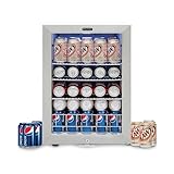 Whynter BR-091WS, 90 Can Capacity Stainless Steel Beverage Refrigerator with Lock, White
