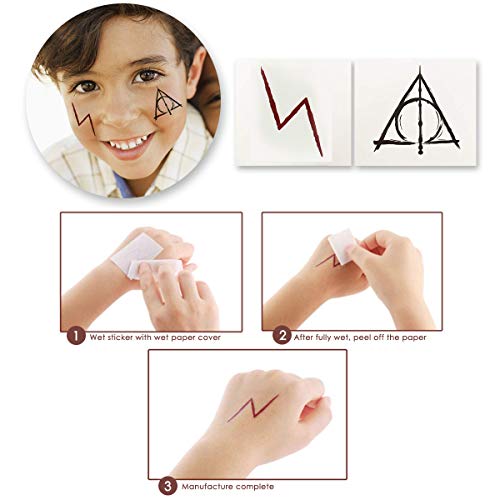 4 Piece Wizard Necklace Bracelet with The Deathly Hallows Golden Snitch Time Turner Chain Pendant Necklace for Harry Inspired Fans Gifts Collections