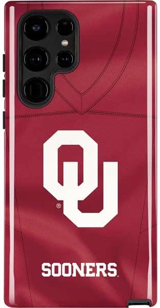 Skinit Pro Phone Case Compatible with Galaxy S22 Ultra - Officially Licensed University of Oklahoma Sooners Chevron Design