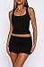 Qmlyev Fold Over Mini Skirts for Women Y2k Low Rise Bodycon Sweat Short Skirt Cute Going Out Micro Mini Skirt Streetwear (Black, S)