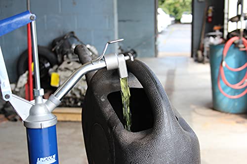 Lincoln 1340 Lever-Action Barrel Pump With Telescopic Pick-Up Tube, 14 Oz. Per Stroke, Standard Threaded Hose Connection, Fits Standard Steel Or Plastic Drums With 1.5-Inch And 2-Inch Threaded Bungs #TOP5