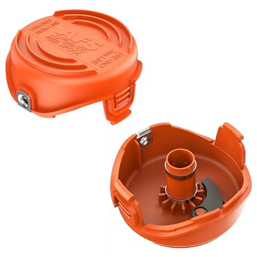 KERYBW Lot de 2 couvercles de bobine de débroussailleuse, compatibles avec Black Decker 90583594, pour Black+Decker GL8033, GL9035, GL7033