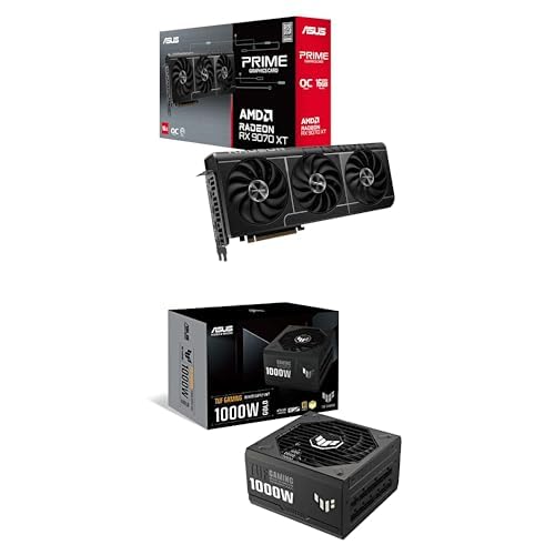 ASUS PRIME RX 9070 XT + TUF Gaming 1000W PSU Bundle