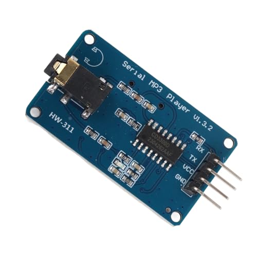 MP3 Player Module UART Serial Port Control Music Play Board with Memory Card Socket for Leonardo Due, Easy to Install