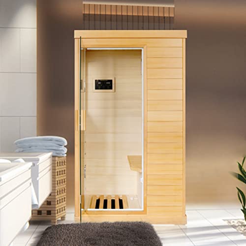 Outexer 50C Far Infrared Sauna Home Sauna Spa Room Canadian Hemlock Wood 800W Indoor Saunas 110V thumb #7