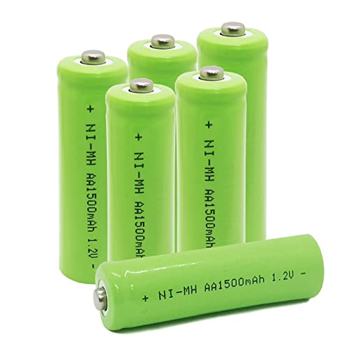 STEPMAX (6 Pack Ni-Mh AA 1500mAh 1.2v Rechargeable Battery for Solar Lights,Garden Light,Toys, Remote Control, Mouse