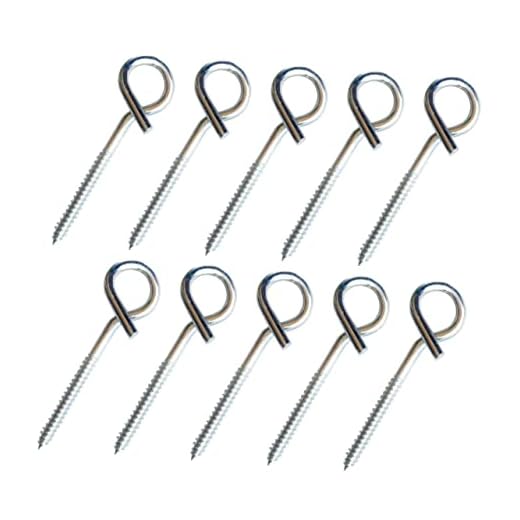 Yardwe 10St Rostfritt Stål Ögonform Skruv Kraftig Tråd Skruv Ögon Trä Terminal Ring Ögla Krokar Hängmatta Stativ Självtappande Skruvar Metall Tak Krokar Silver