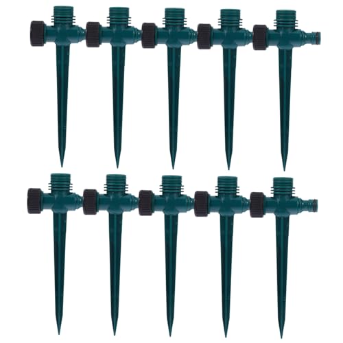 BESPORTBLE 10 Piezas Estaca para Aspersores De Césped Aspersores De Riego Plantas Base De Púas para Rociadores De Césped Participación Rociar Céspedes Pulverizadores Suelo Páginas Green