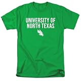 LOGOVISION University of North Texas Stacked Unisex Adult T Shirt, Kelly Green, Medium