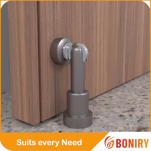 Image of Boniry Premium Magnetic Door Stopper | Durable, Stylish & Rustproof | Protects Doors | Strong Hold, Easy Installation, Perfect for Home & Office Use (4, Matt)