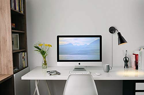 Globe Electric 65312 Ramezay Gooseneck Sconce, Matte Black #TOP1