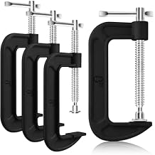 4 Pcs C Clamp Set 8 Inch Heavy Duty G-Clamps Automotive and Wood Working Clamps with Jaw Opening Sliding for DIY Carpentry Woodworking Welding and Building8 Inch, Black