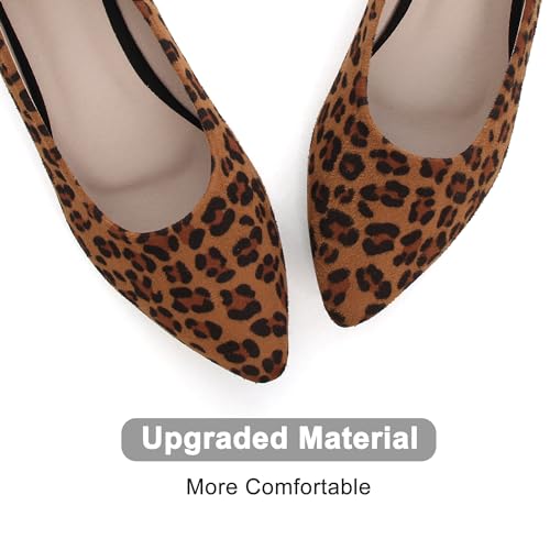 Image of Dear Time Women's Pointed Toe Ballet Flats Simple Casual Office Work Flats Slip-on Comfortable Shoes