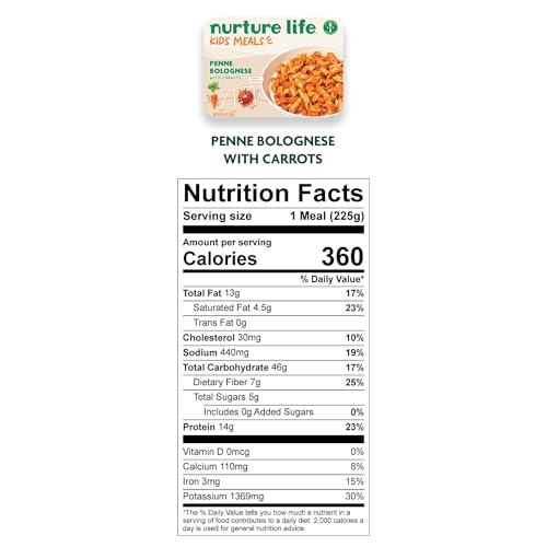 Image of Nurture Life Kids Meals, Healthy Toddler, Kid & Baby Food 4 Meal Pack, Pasta Penne Bolognese w /Carrots, Hidden Veggies, Freshly Made Organic Focus, Ready to Eat Meals & Snacks, Refrigerated Delivery