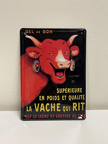 Éditions Clouet - Éditions Clouet 29002 - Petite Plaque métal 15x21 cm Vache Qui rit - Bel et Bon