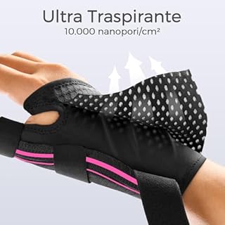 FREETOO Tutore per Sindrome di De Quervain Mano Destra e Sinistra, Tutore per Pollice a Scatto per Giorno e Notte, Supporto pollice per Rizoartrosi, Tendinite, Frattura, Distorsione (L/XL Rosa/Nero)